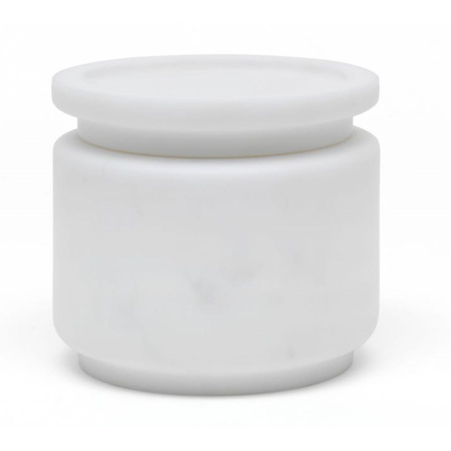 Modern Pyxis, Small Pot, White by Ivan Colominas For Sale
