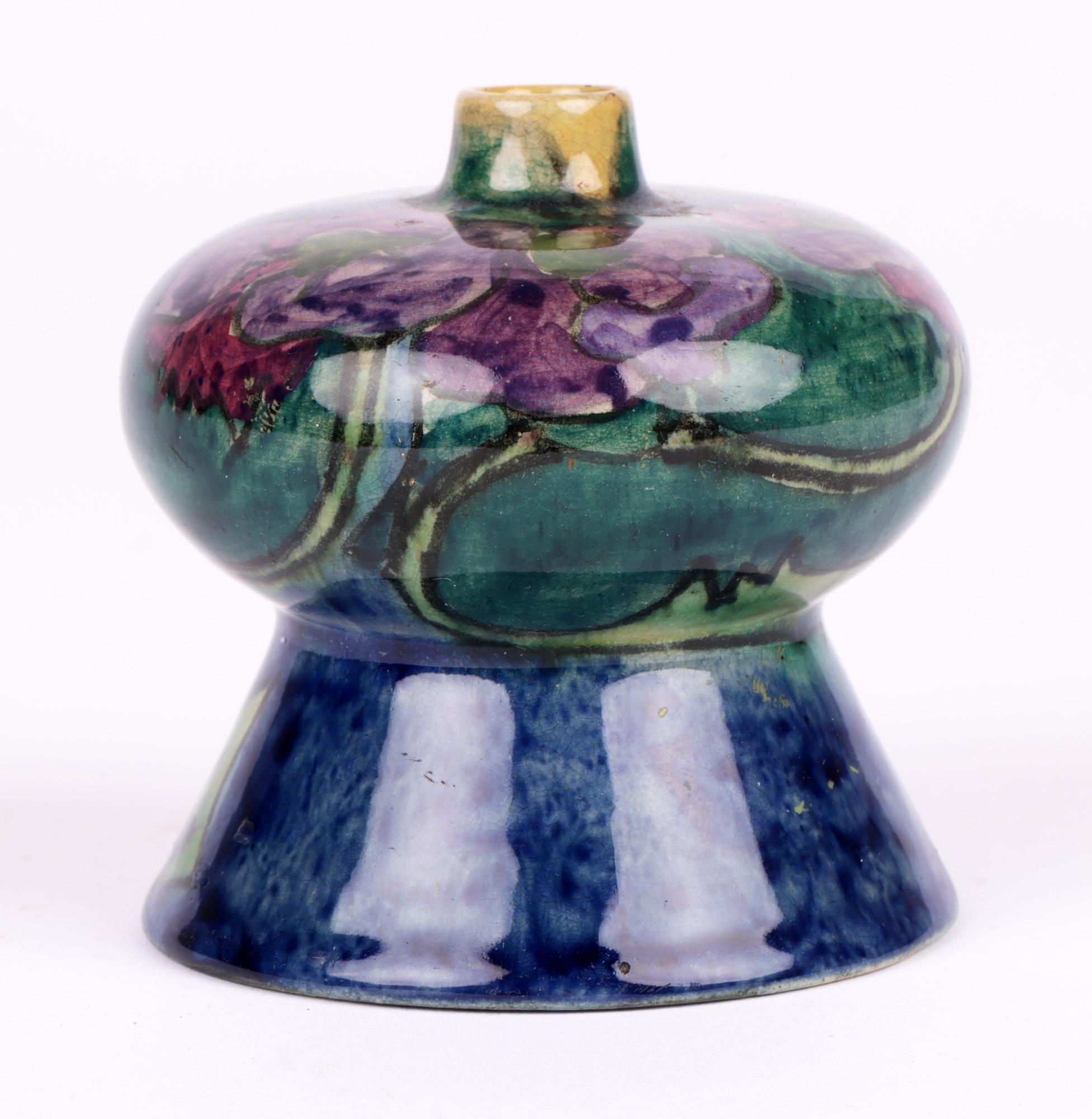 PZH Zuid Holland Gouda Miniature Hand Painted Pottery Vase For Sale 2