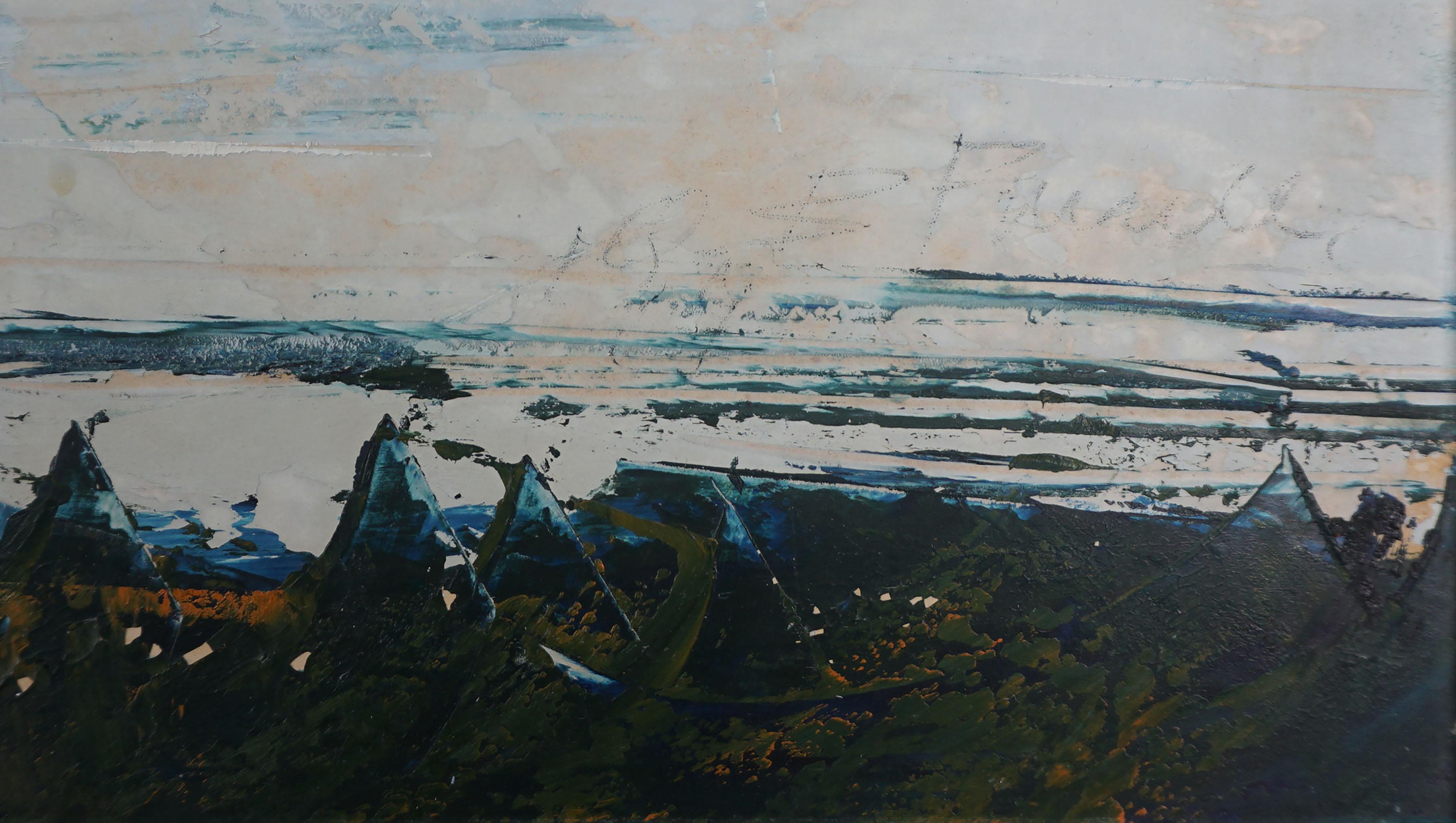 Late 20th Century Oil Painting of Chesapeake Bay with Sailing Boats im Angebot 2