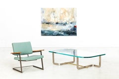 Q Coffee Table, Glass and Steel