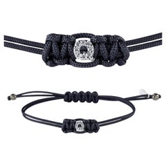 Q - Customizable Letter / Name Bracelet in White Gold and White Diamonds Gift