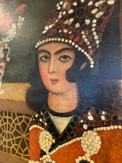 A Qajar Painting Depicts Sage And His Pupil, 19th Century