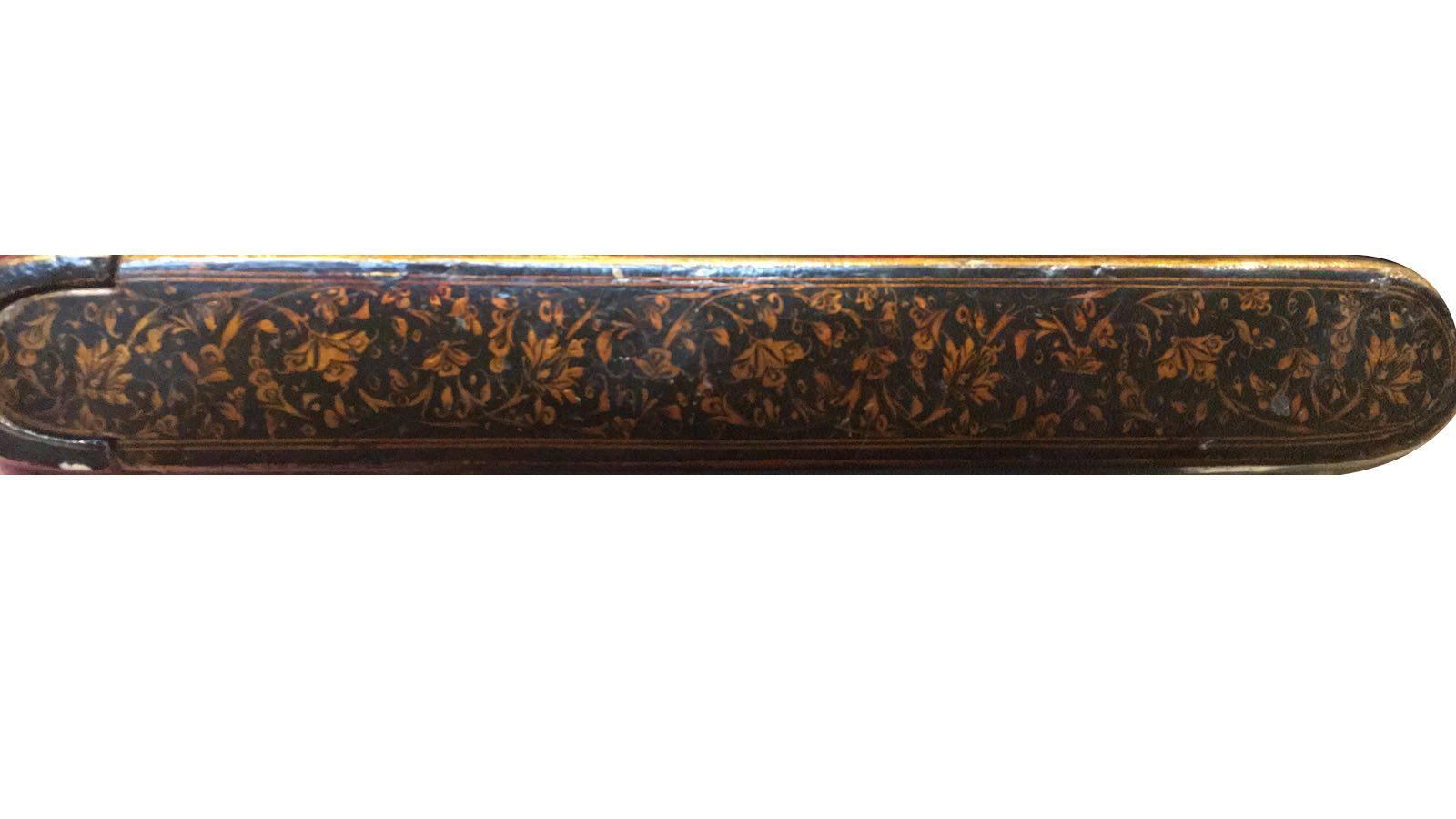 Persian Qajar Paper Mache Royal Pen-Box For Sale