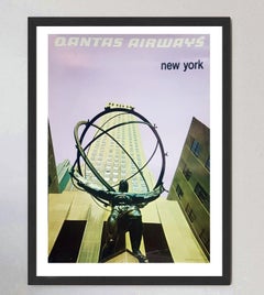 Qantas Airways - New York Original Poster, 1970