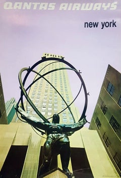 Qantas Airways - New York Original Poster, 1970