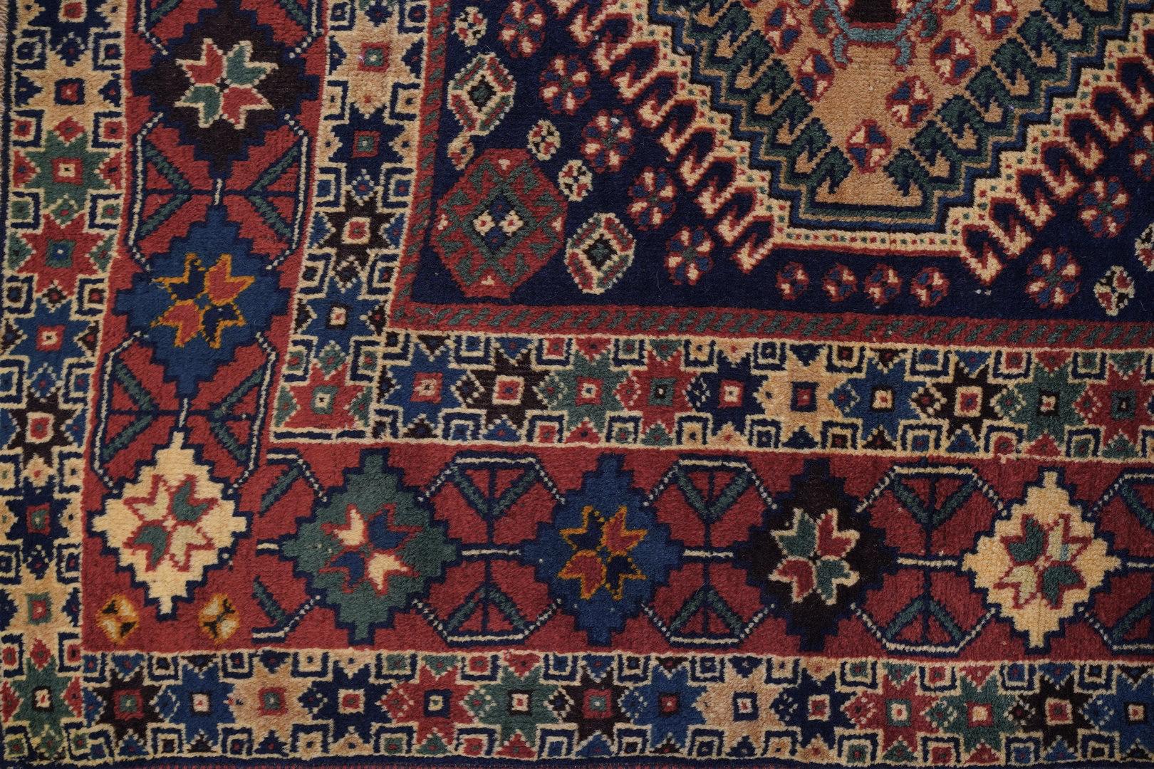 Qashgai Vintage Semi Antike Stammeskunst  Modern traditionell (Wolle) im Angebot