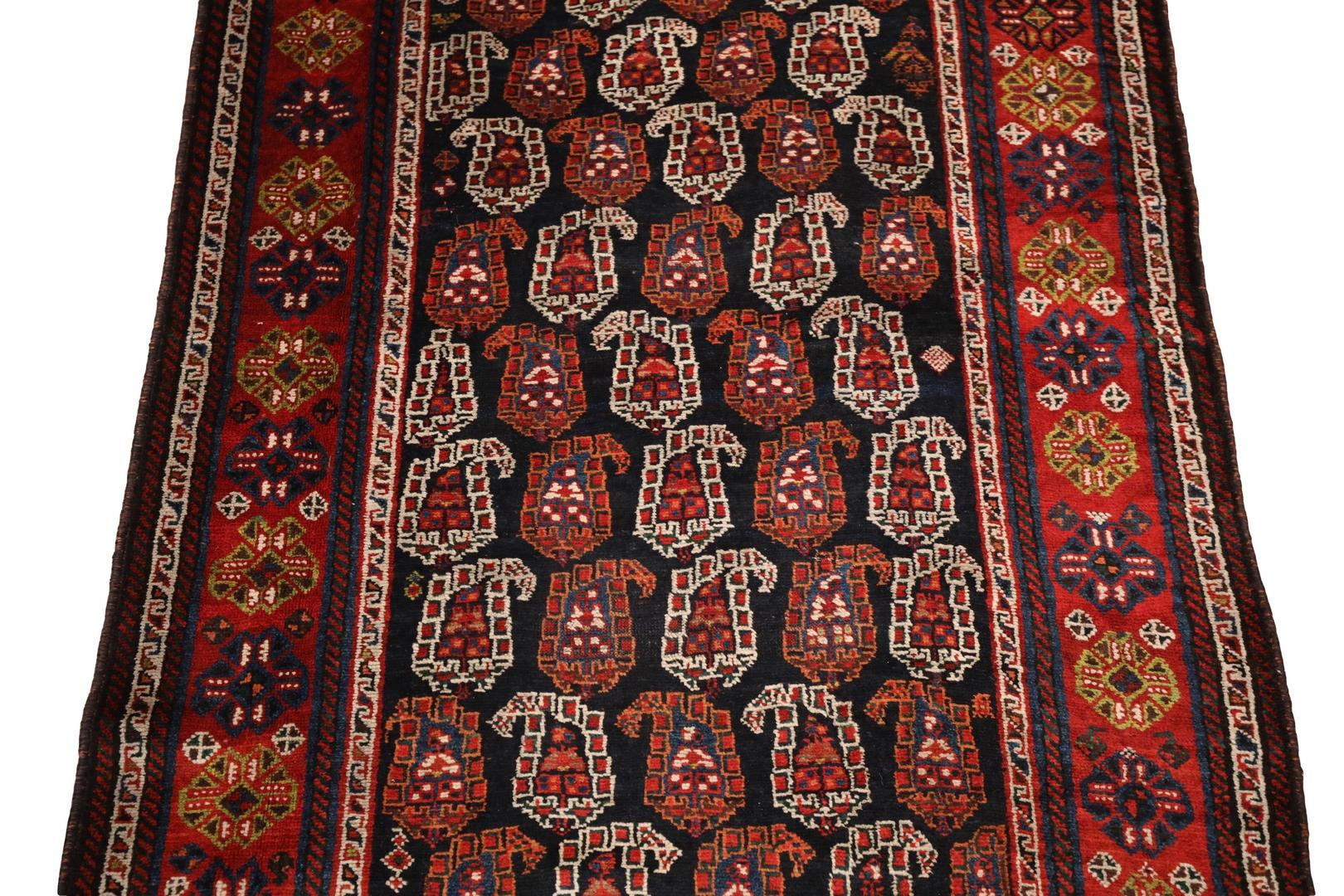 Persian Qashqai Antique Runner - 3'11