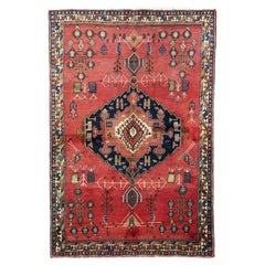 Qashqai-Teppich im Vintage-Stil, 4'10'' x 7'5''