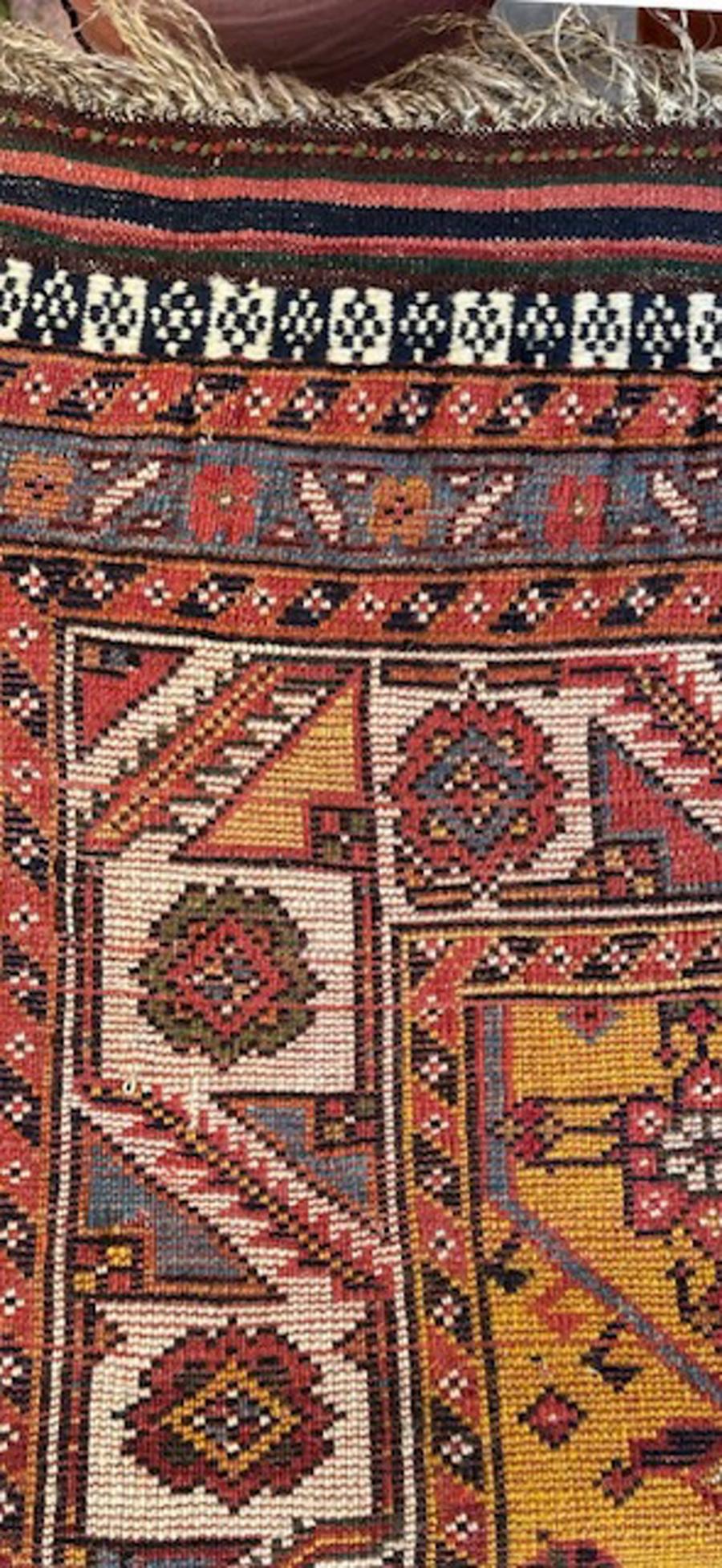Hand-Woven Qashqai rug For Sale
