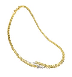 18 Karat Gold Necklace Gr 55.45 and Diamonds Carat 2.75