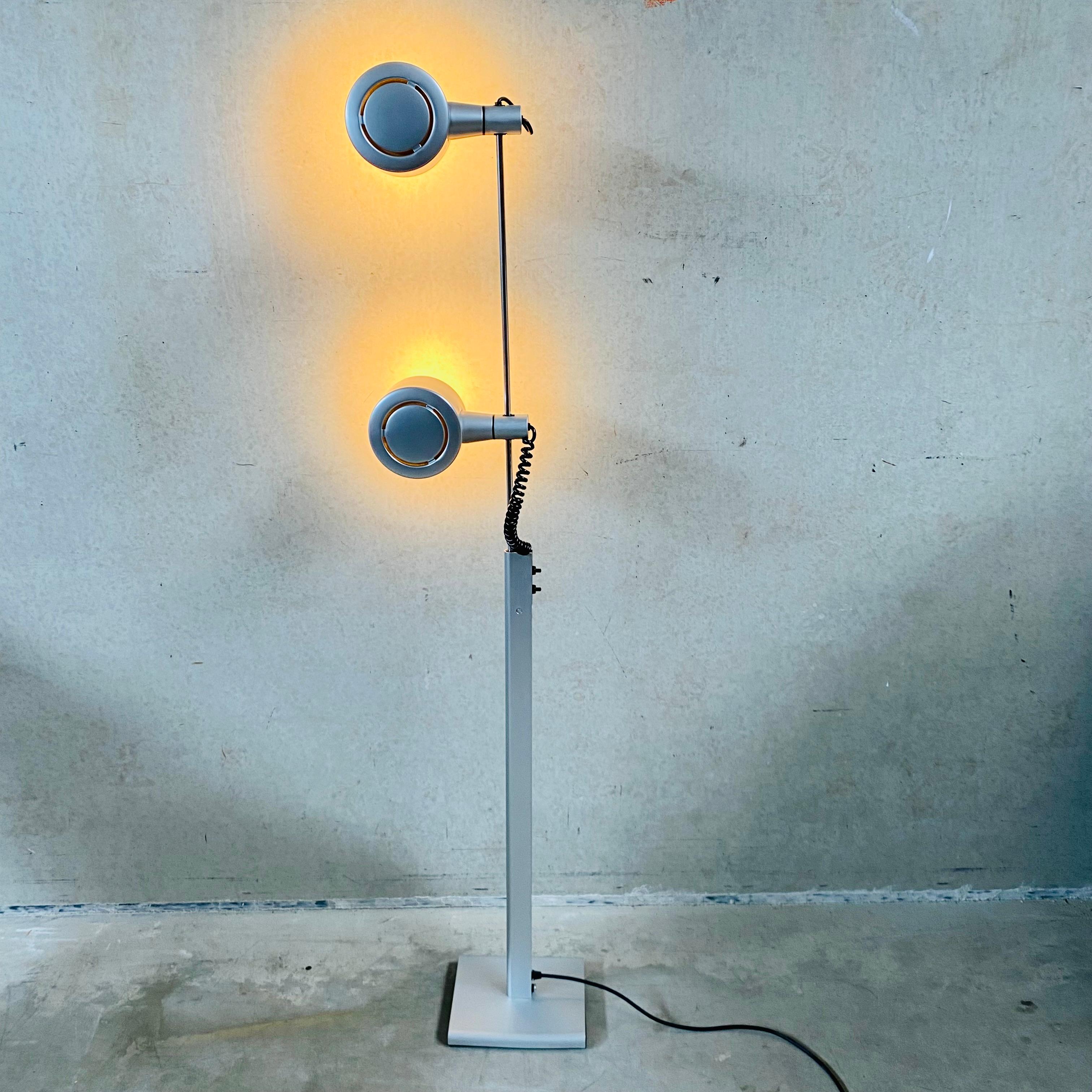 QC Twin Spotlicht Floor Lamp by Ronald Homes for Conelicht Limited, UK, 1970s For Sale 2