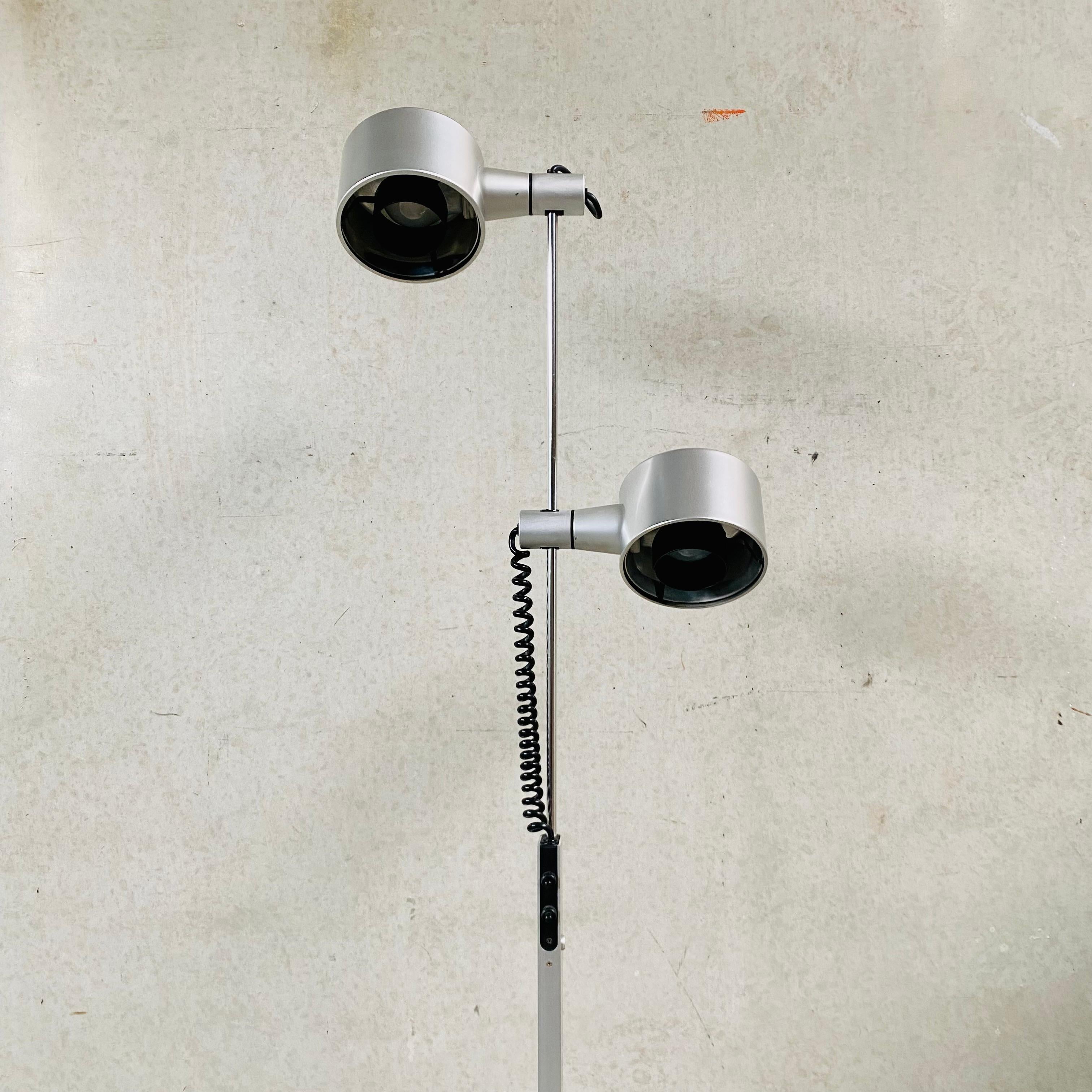 QC Twin Spotlicht Floor Lamp by Ronald Homes for Conelicht Limited, UK, 1970s For Sale 5