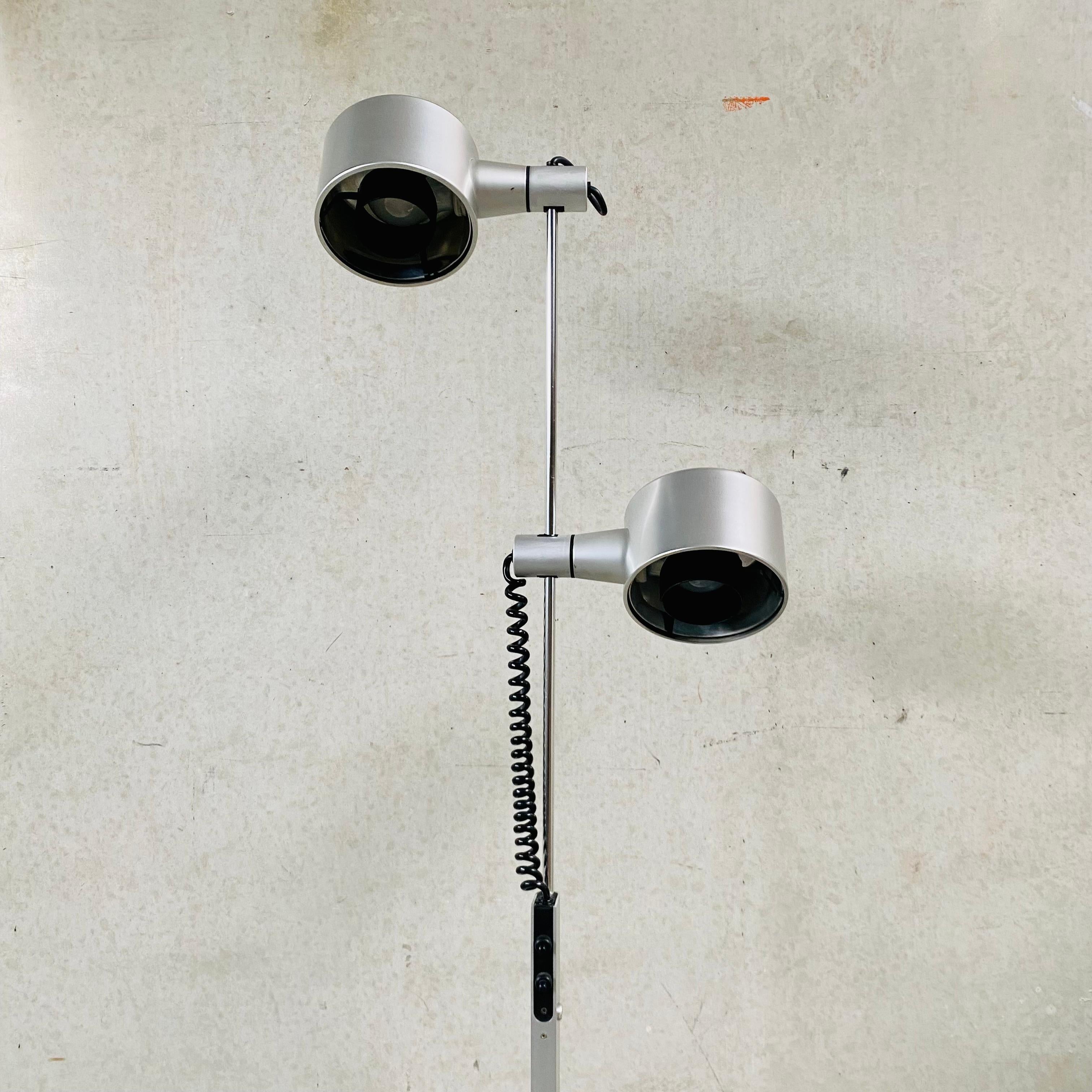 QC Twin Spotlicht Floor Lamp by Ronald Homes for Conelicht Limited, UK, 1970s For Sale 7