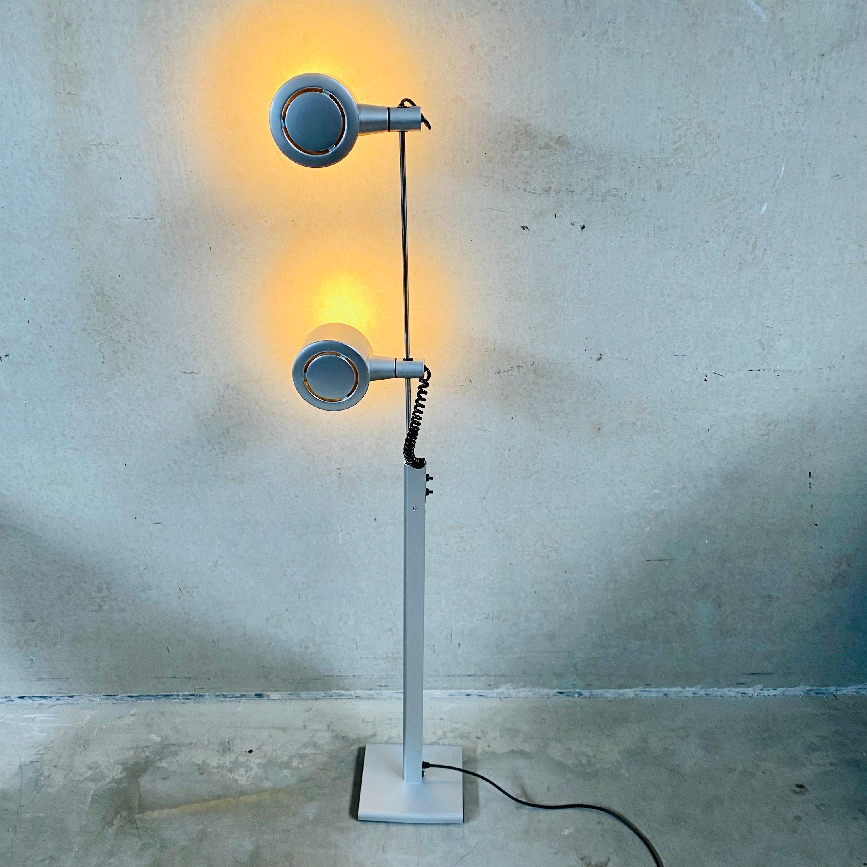 QC Twin Spotlicht Floor Lamp by Ronald Homes for Conelicht Limited, UK, 1970s For Sale 1