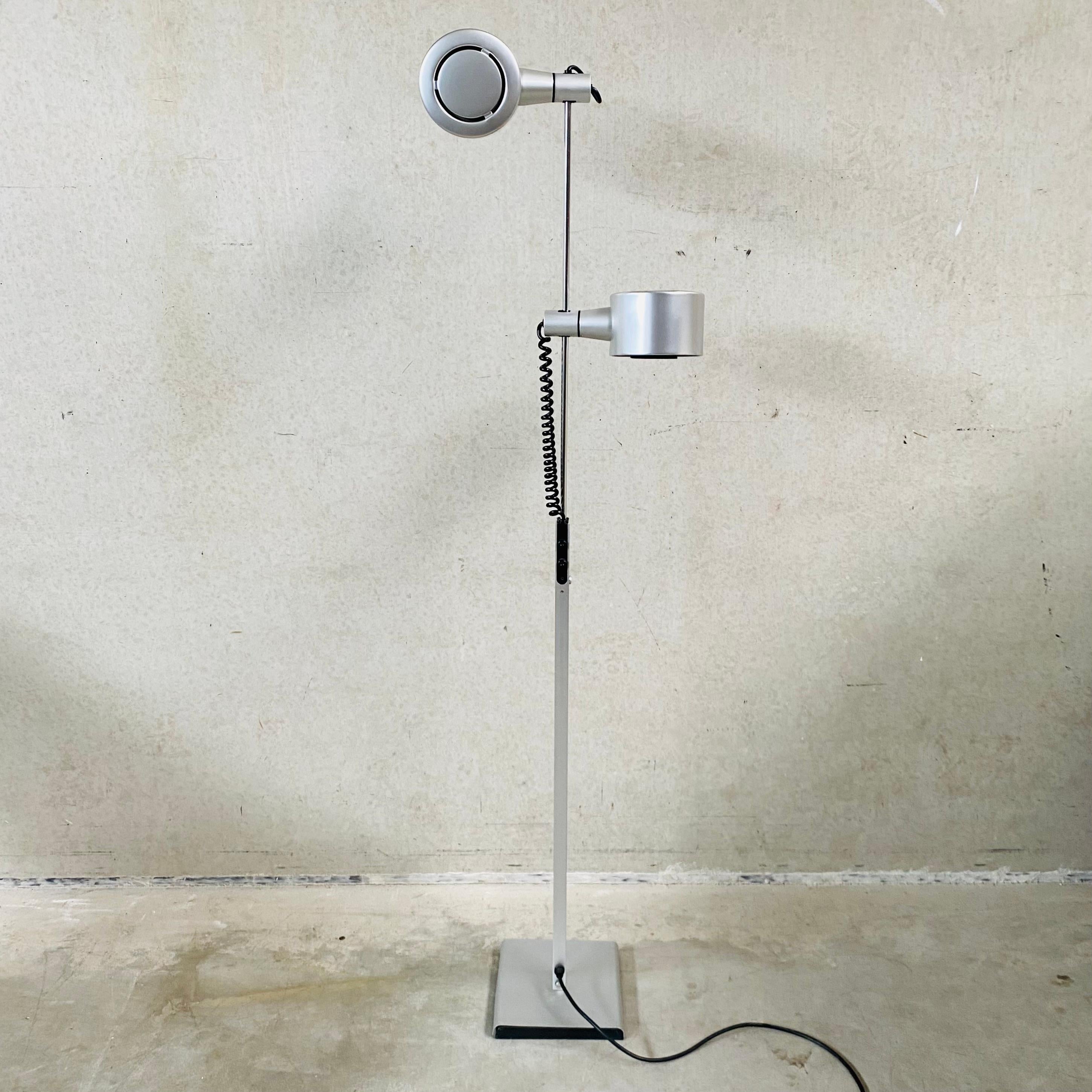 QC Twin Spotlicht Floor Lamp by Ronald Homes for Conelicht Limited, UK, 1970s