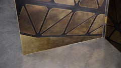 QE2 Decorative Folding Screen — Patinated Brass — by NOVOCASTRIAN