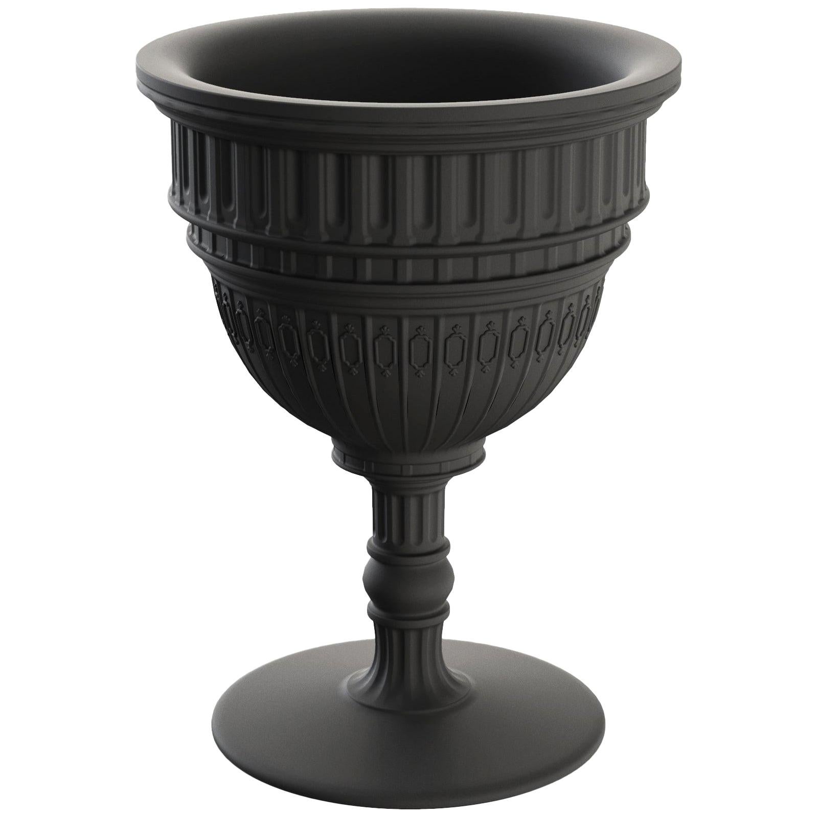 Modern Black or White Mexican Chinese Inspired Planter or Champagne Cooler