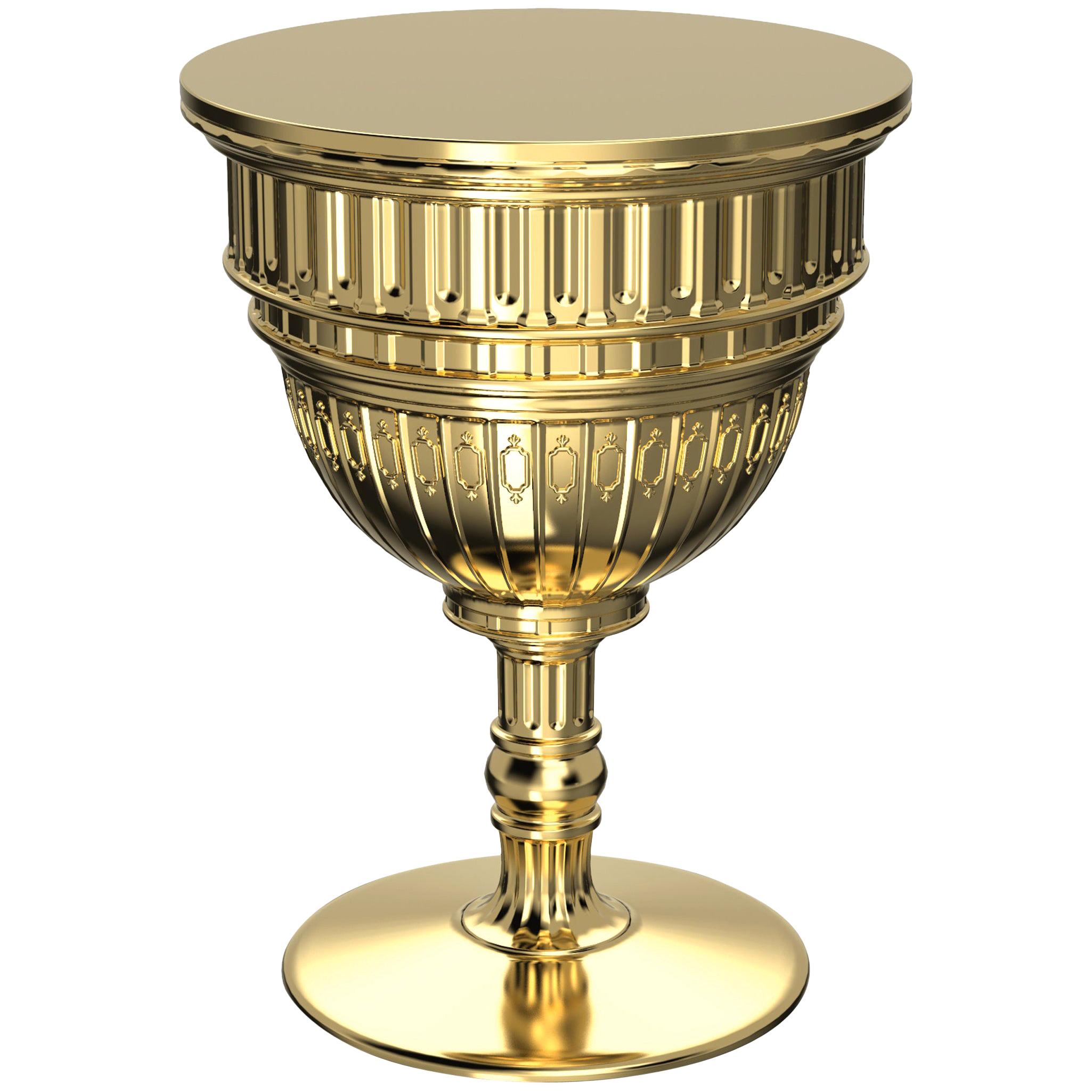 Modern Neoclassical Gold or Silver Plastic Sidetable by Studio Job