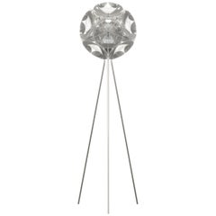 Moderno  Lampada da terra dimmerabile con cubo 3D e piramide triangolare Pitagora
