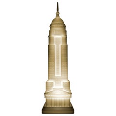 Modern Plastic Gold or Silver Empire State Table Decorative Lamp by Studio Job