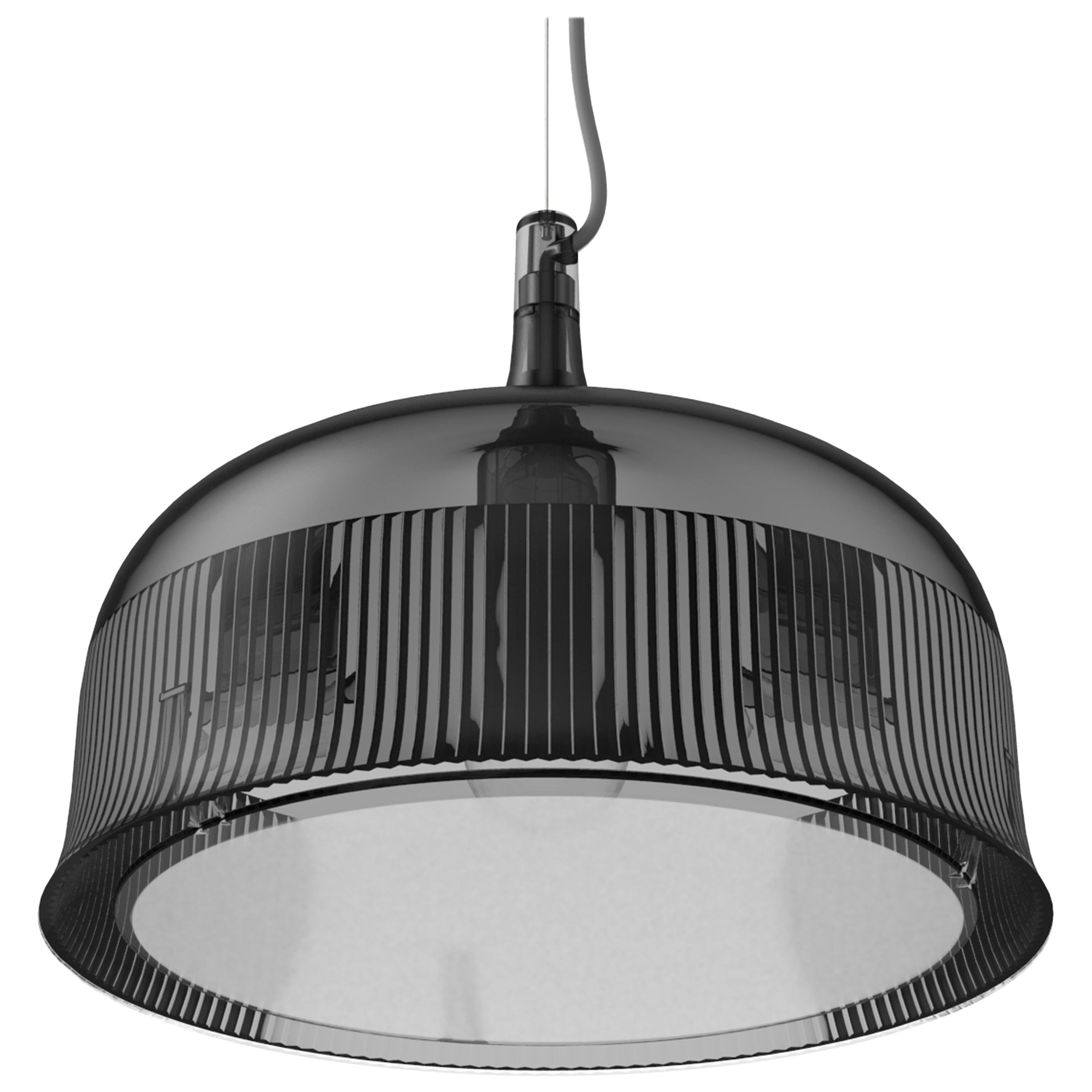 Plafonnier ou lampe de bureau moderne en cristal noir ou blanc par Stefano Giovannoni