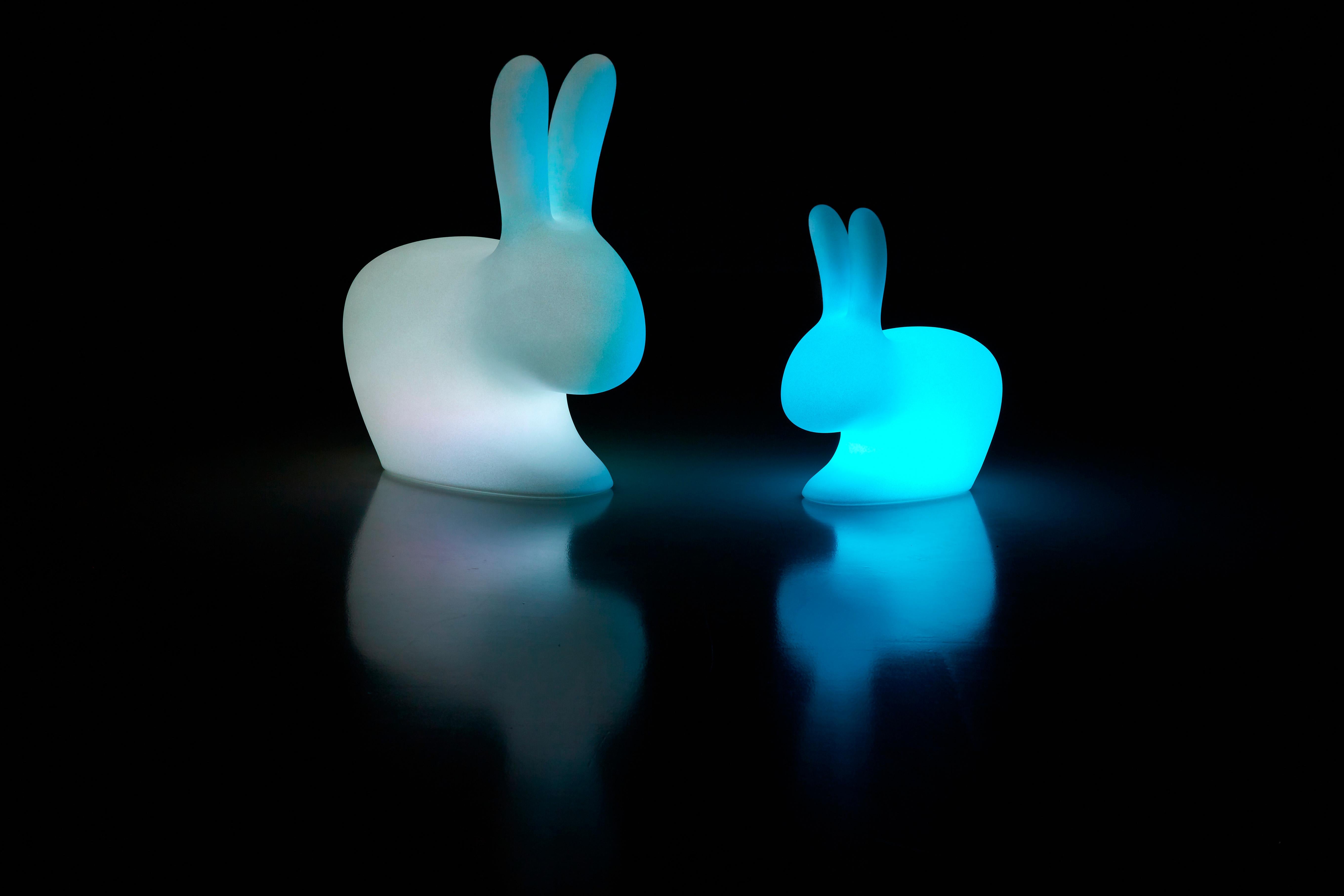 italien Lampe décorative moderne en lapin blanc par Stefano Giovannoni en vente