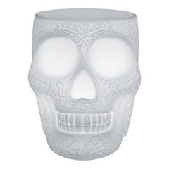 Modern White Mexican Calavera Skull Stool or Side Table By Studio Job