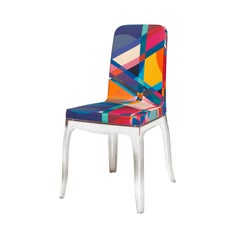 Modern Multi-Color Jacquard Fabric Dining or Accent Chair by Marcel Wanders