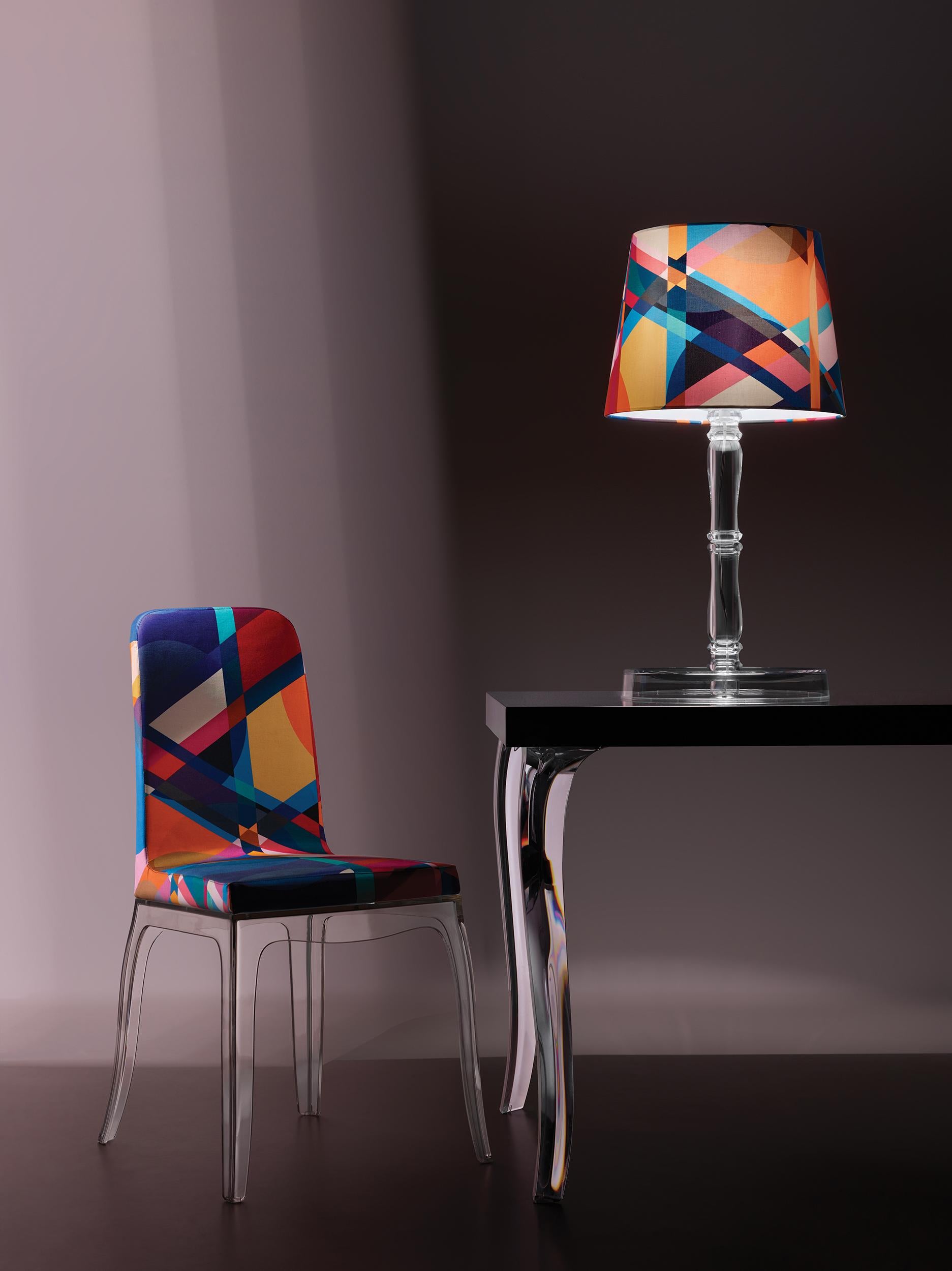 Plastique Chaise de salle à manger ou d'appoint moderne en tissu jacquard multicolore par Marcel Wanders en vente