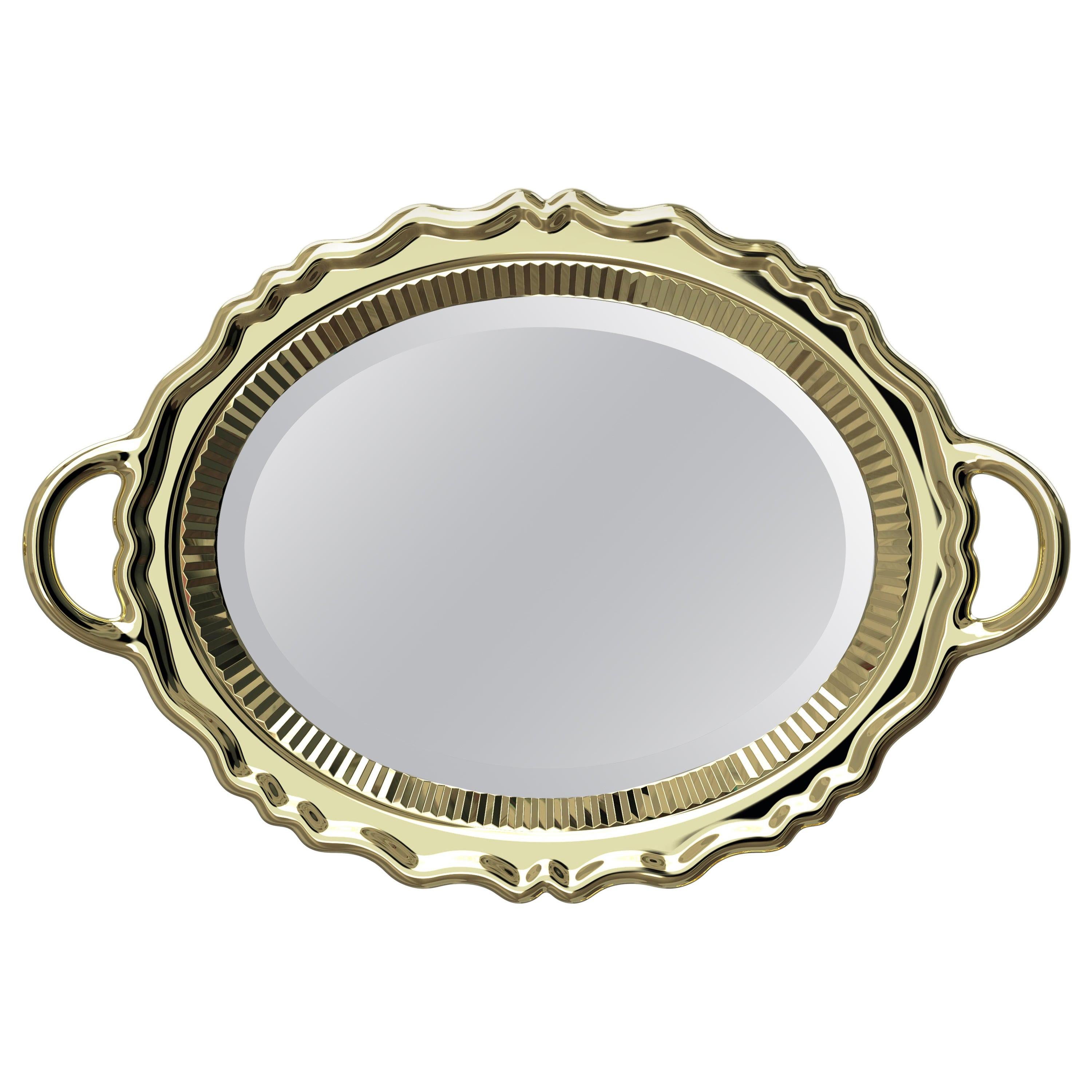 Modern 17th Century Inspired Gold or Silver Wall Mirror by Studio Job