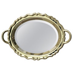 Specchio da parete moderno in oro o argento di ispirazione seicentesca di Studio A. Silver