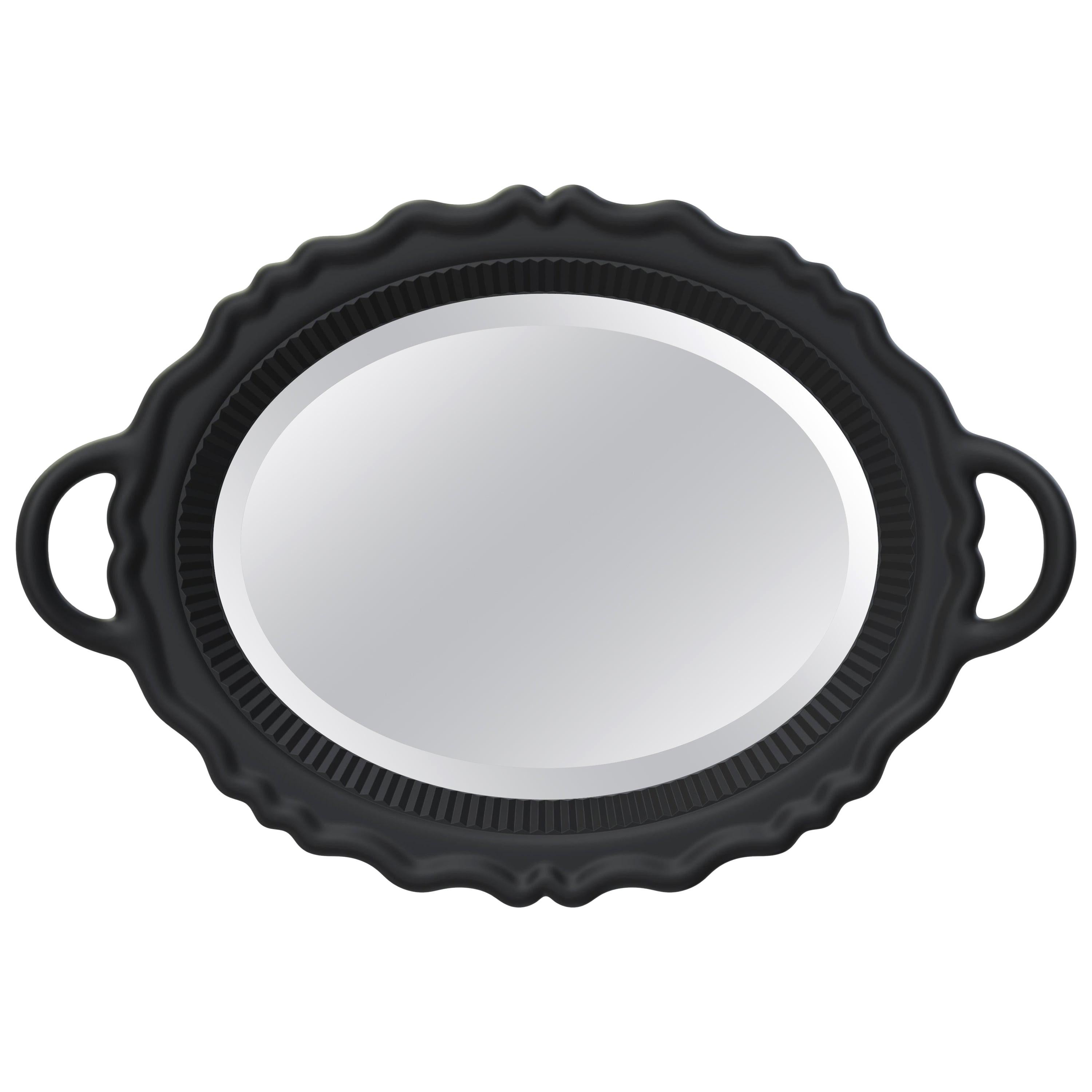 For Sale: Black Modern 17th Century Inspired Black or White Wall Mirror by Studio Job