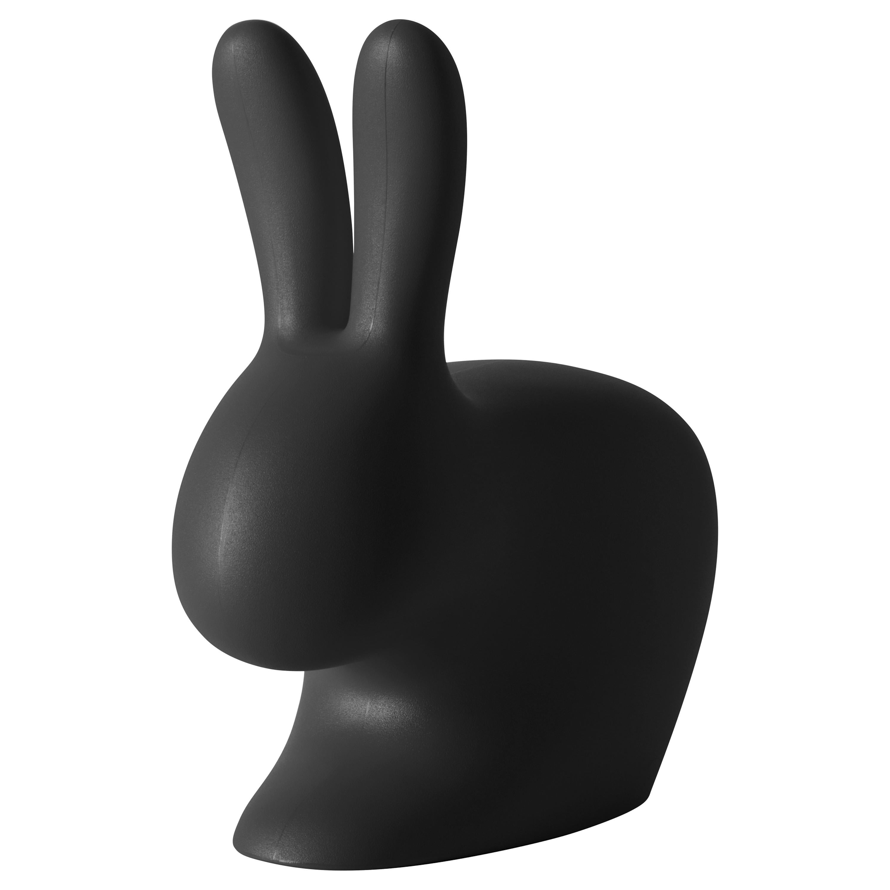 For Sale: Black Large Pink Decorative Sculptural Modern Plastic Rabbit Chair