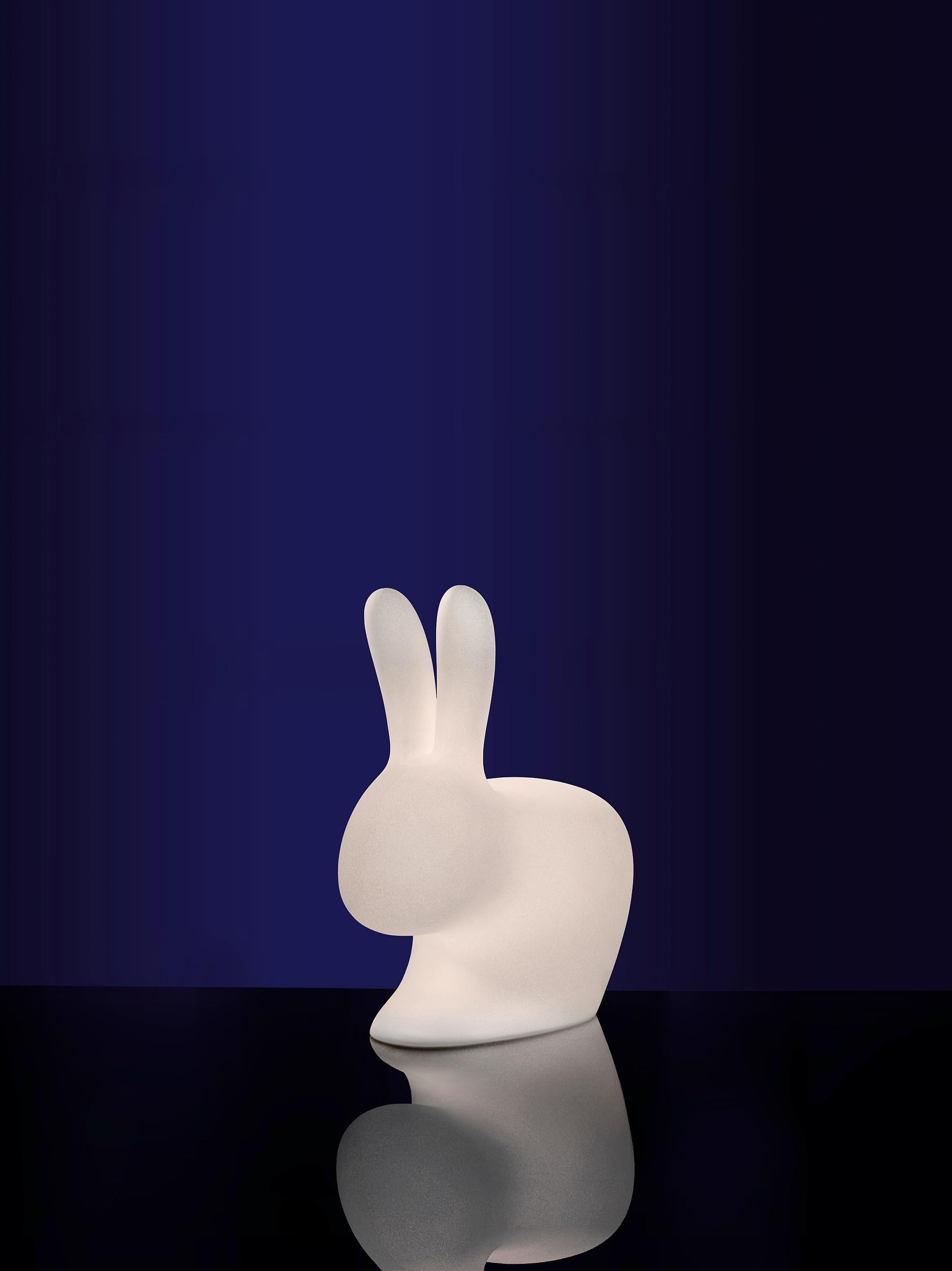 italien Petite lampe décorative en lapin blanc par Stefano Giovannoni en vente