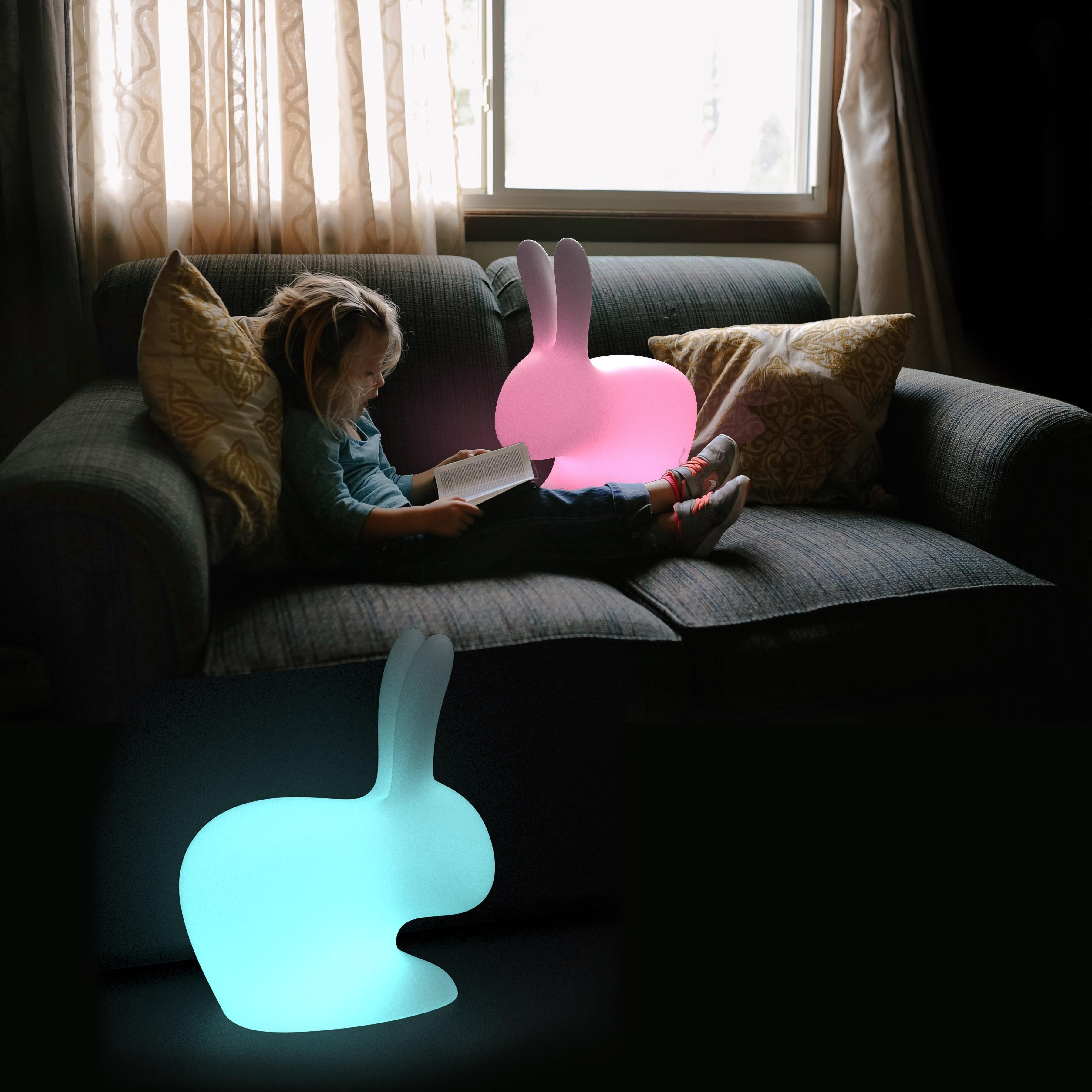 Modern White Rabbit Decorative Lamp By Stefano Giovannoni For Sale 5