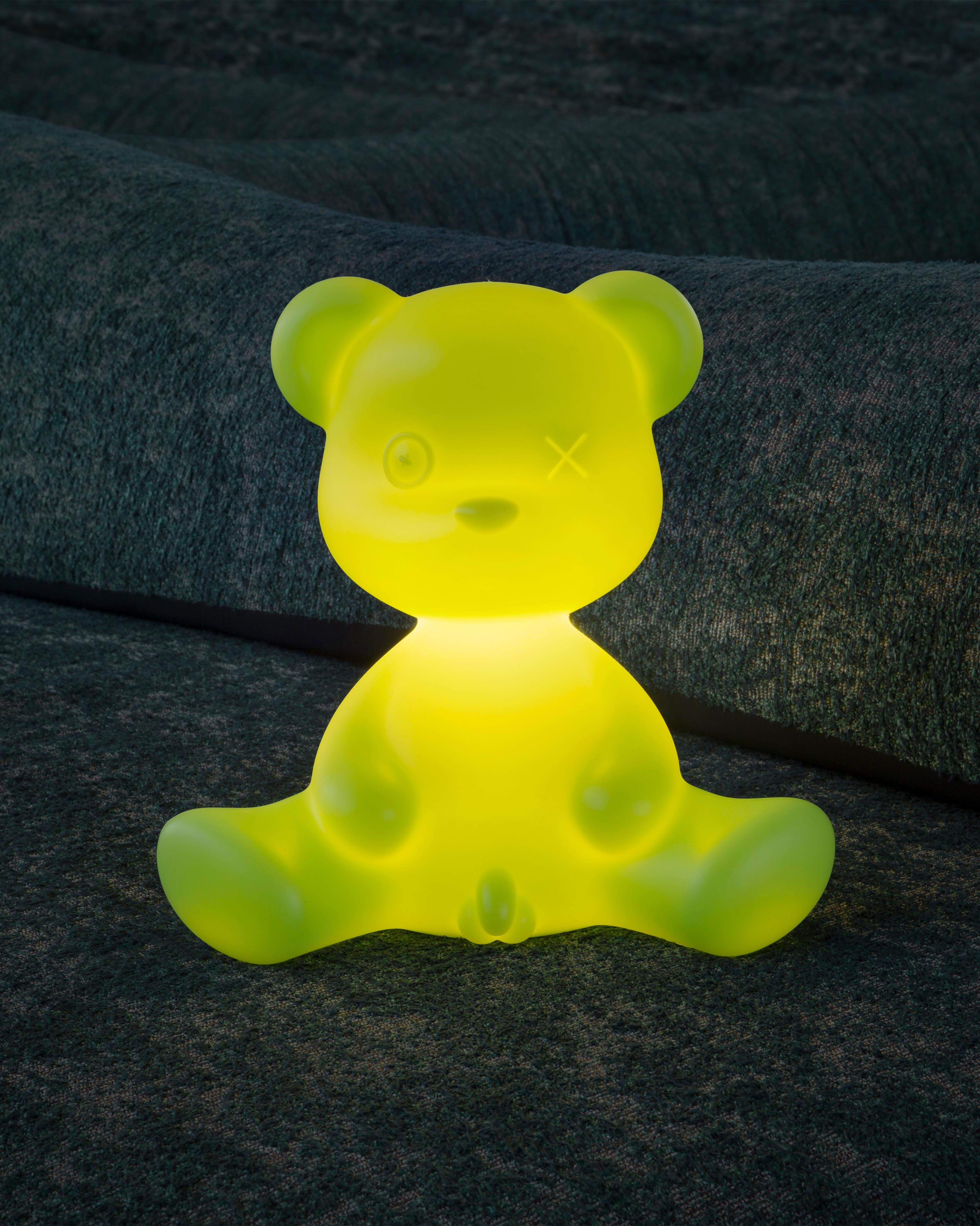 Modern Schwarz Rosa Blau Orange Gelb oder Grün Plastik Teddybär Tischlampe im Angebot 34