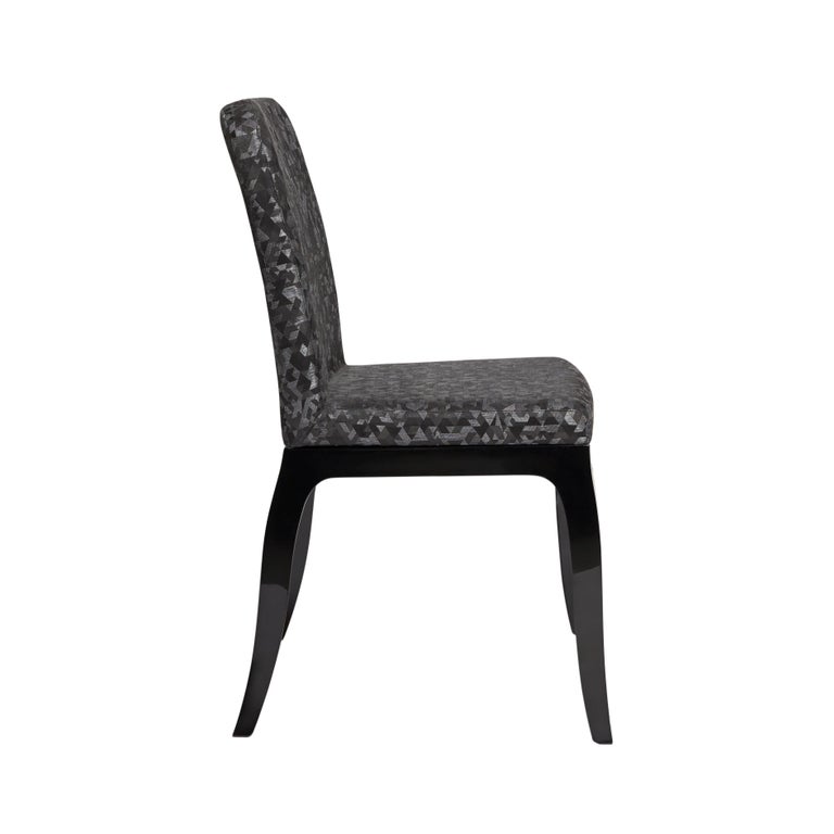 Modern Black and Gray Fabric Dining or Accent Chair by Marcel Wanders