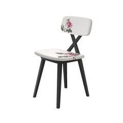 Modern Flower Dark Wood Dining Chair By Nika Zupanc