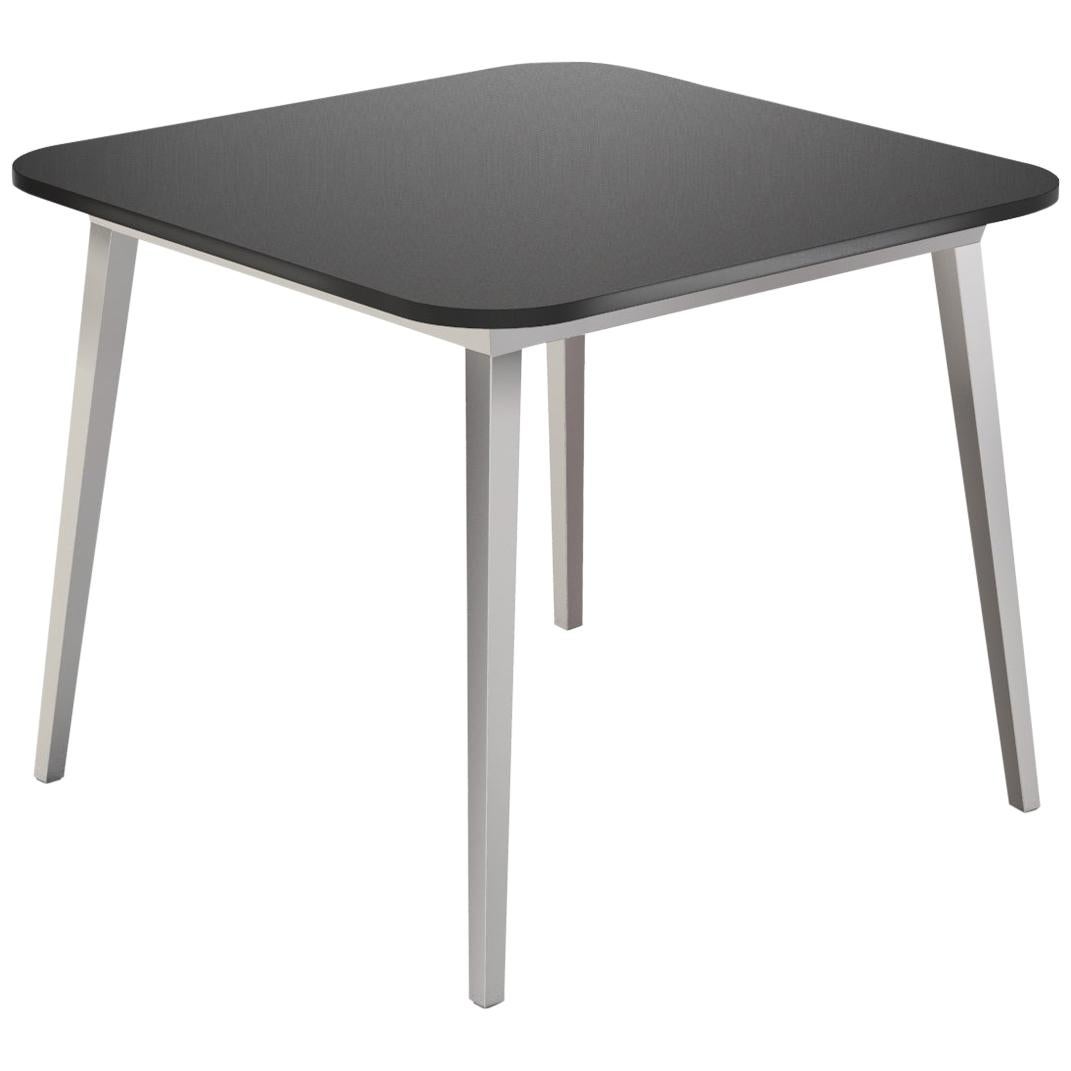 Table d'appoint moderne en bois noir et aluminium par Nika Zupanc