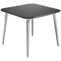 Modern Black Wood Aluminum Side Table By Nika Zupanc