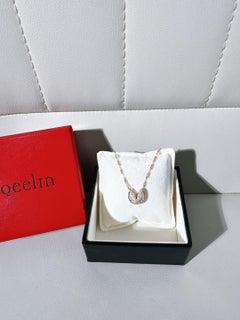 Qeelin 18K Rose Gold Diamond Xin Yen Fortune Cookie Pendant Necklace