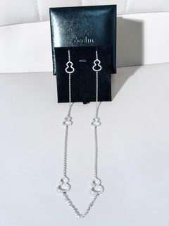 Qeelin 18k White Gold Full-set Diamond Wulu Long Necklace