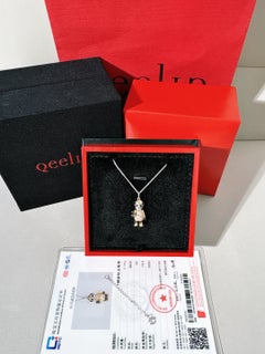 Qeelin Hip Bo Bo Pave‑Set‑Diamond Panda Pendant Necklace