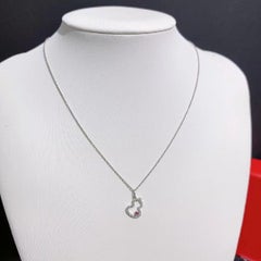 Qeelin Ruby 18kt White Gold Diamonds Wulu Collection Small Necklace