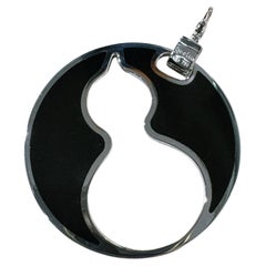 Qeelin Vintage 18K White Gold Black Onyx Pendant