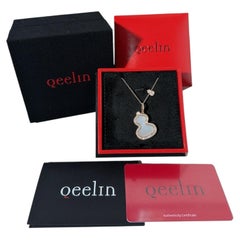 Qeelin Wulu 18K Rose Gold Full Diamond Mother‑of‑Pearl Gourd Pendant Necklace