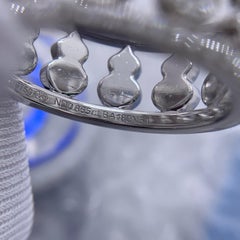 Qeelin Wulu Diamond Openwork Eternity Ring 18K White Gold Girdle Band Ring