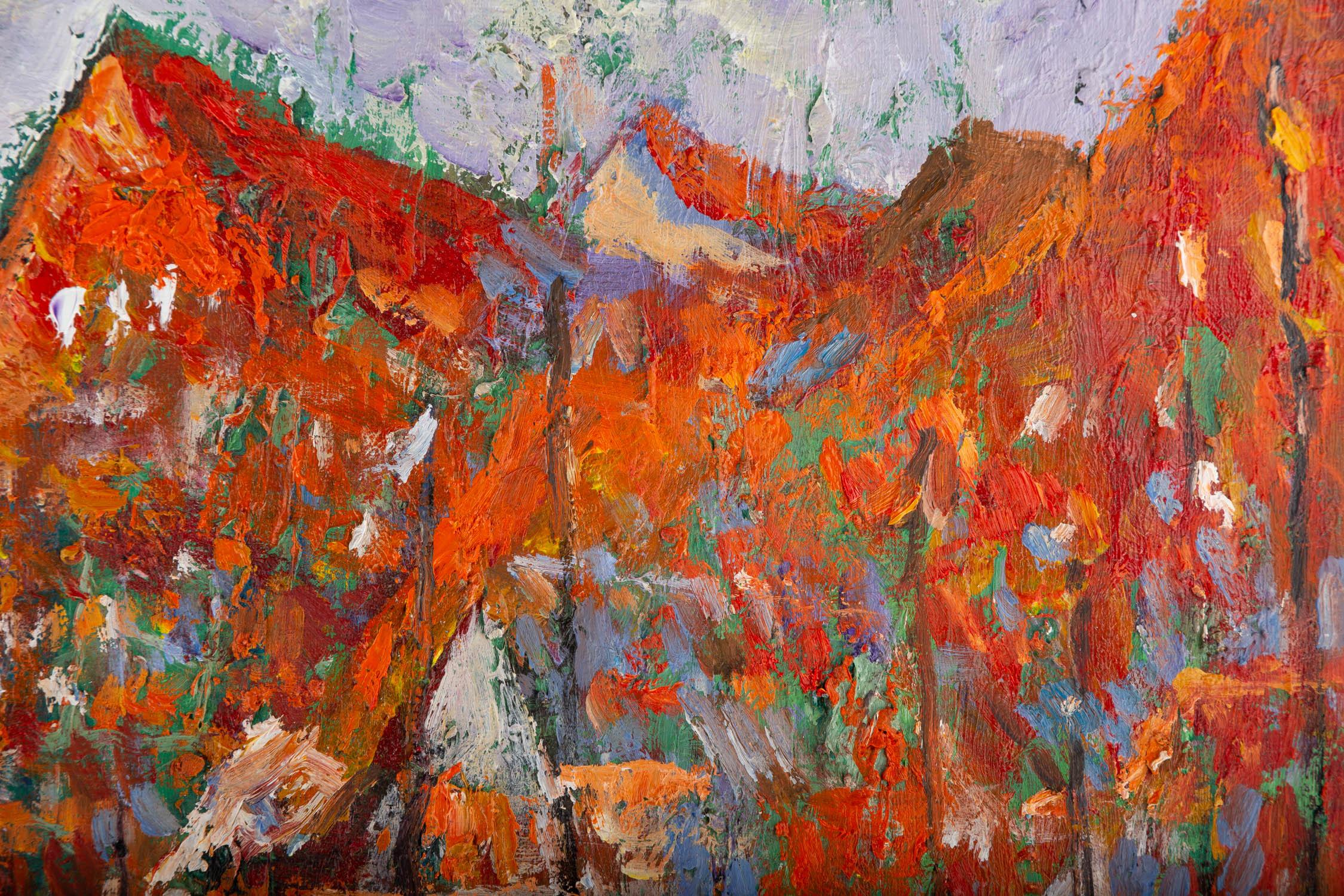 Qi Chen Landschaft, Original, Ölgemälde auf Leinwand, „Nachtlicht“ im Angebot 3