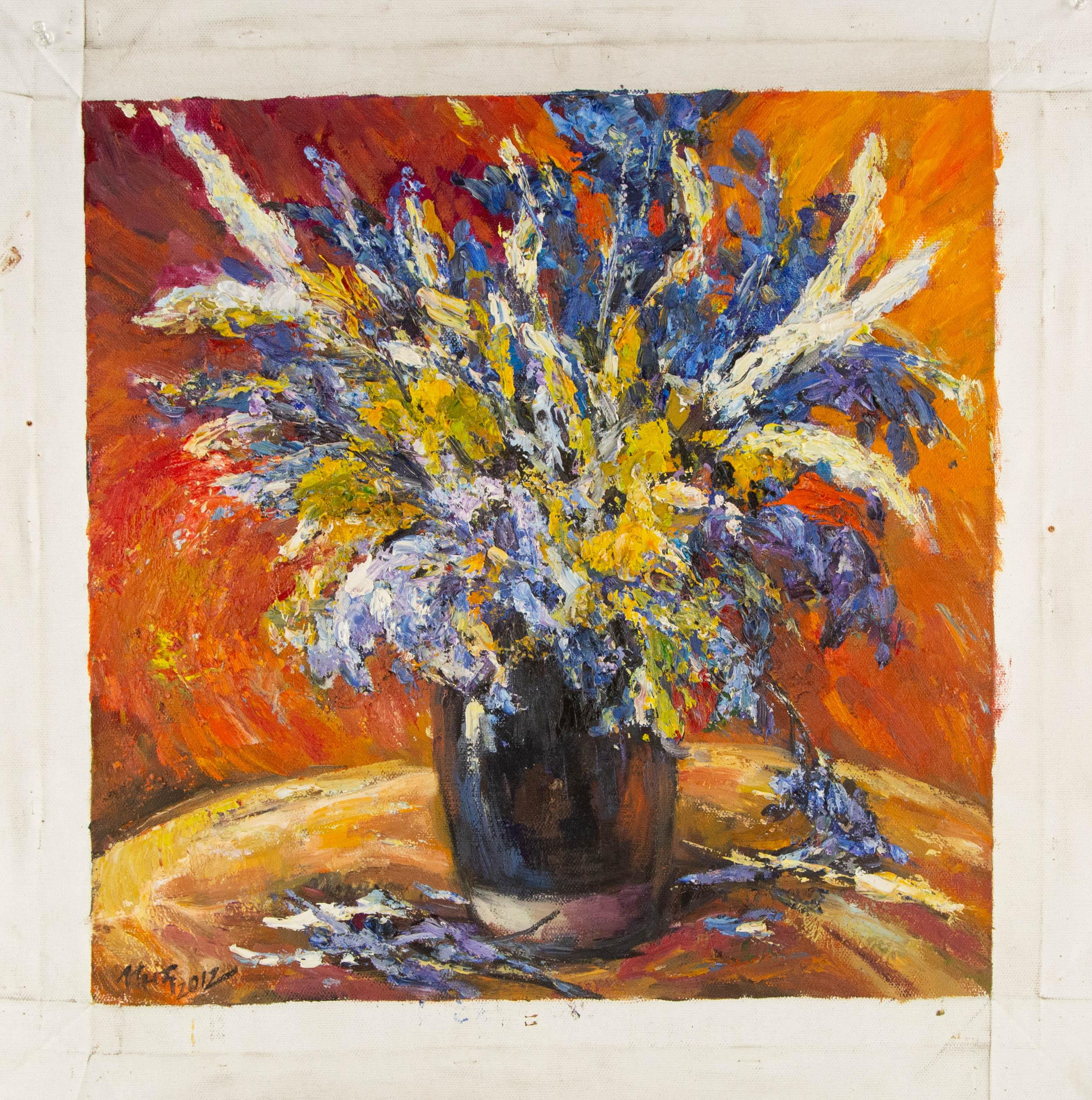 Qi Chen Still Life Original Oil On Canvas 