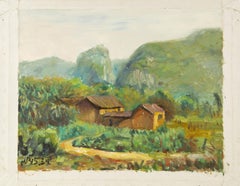 Qi Mo Paisaje Original Óleo Sobre Lienzo "Shanglin"